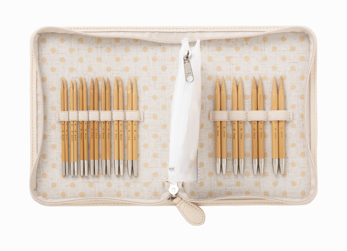 CarryC Long Interchangeable Bamboo Knitting Needle Set – amirisu kurumi