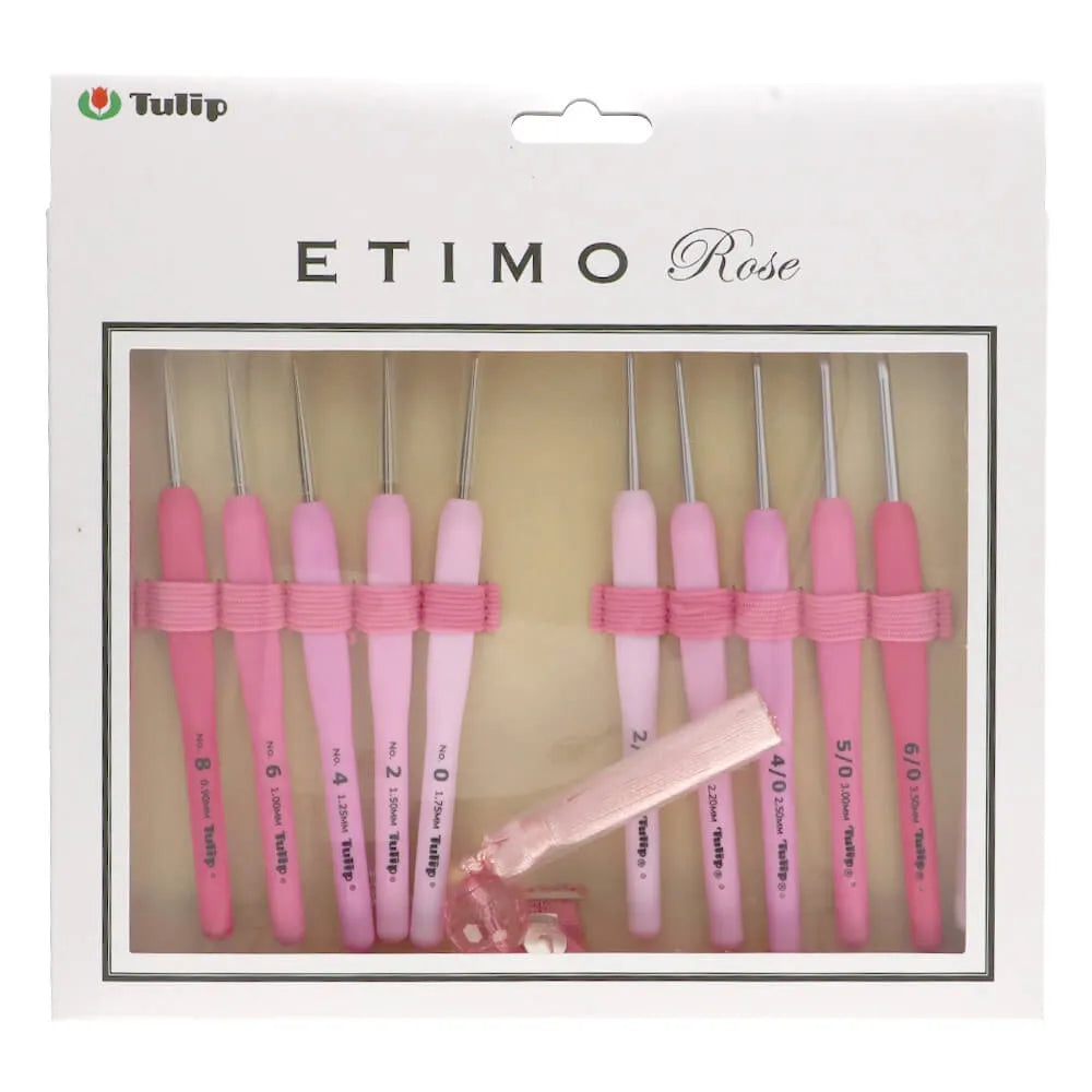 ETIMO Rose Lace Cushion Grip Crochet Hook Set