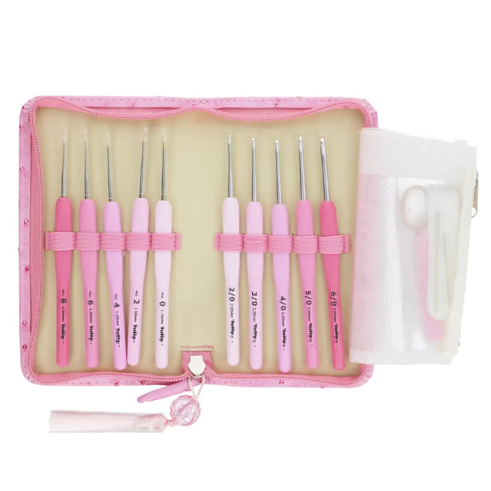 ETIMO Rose Lace Cushion Grip Crochet Hook Set