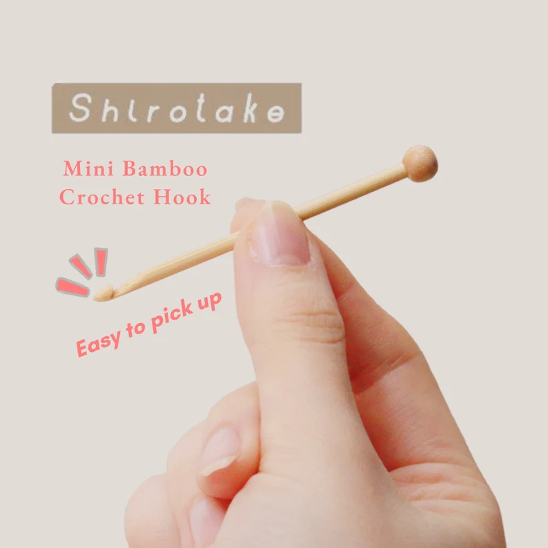Seeknit Shirotake Mini Bamboo Crochet Hook