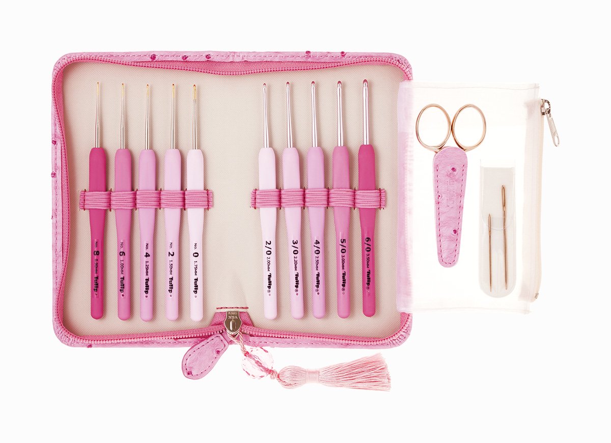 ETIMO Rose Lace Cushion Grip Crochet Hook Set
