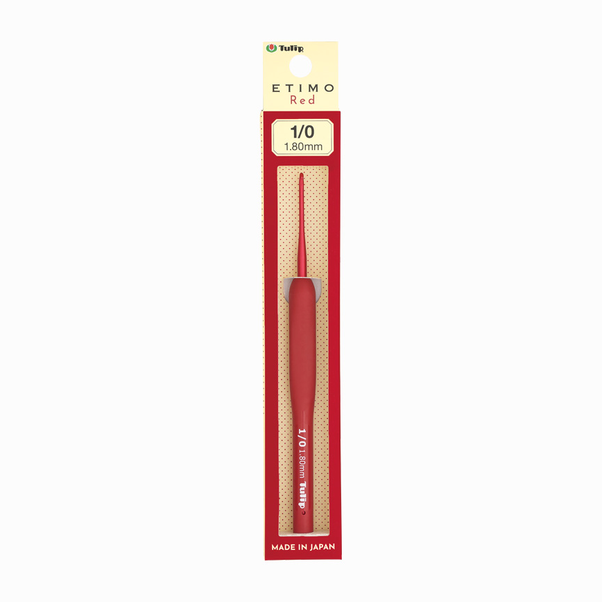 ETIMO Red Crochet Hook with Cushion Grip