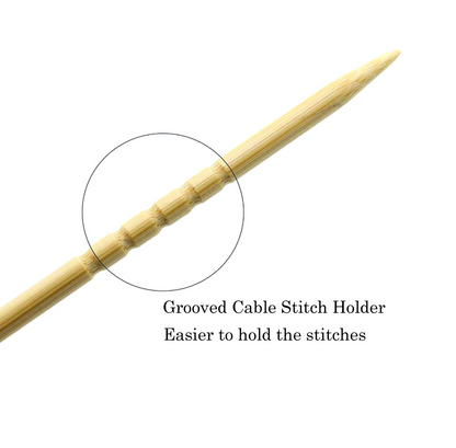 Seeknit Shirotake Grooved Cable Needle Set