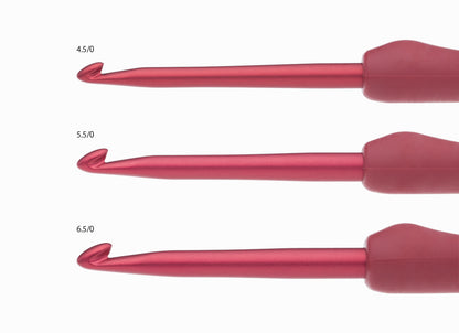 ETIMO Red Crochet Hook with Cushion Grip